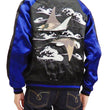 Load image into Gallery viewer, Japanesque Men's Japanese Souvenir Jacket Manta Ray Sukajan 3RSJ-048 BlacK/Navy-Blue