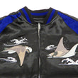 Load image into Gallery viewer, Japanesque Men's Japanese Souvenir Jacket Manta Ray Sukajan 3RSJ-048 BlacK/Navy-Blue