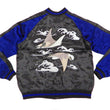 Load image into Gallery viewer, Japanesque Men's Japanese Souvenir Jacket Manta Ray Sukajan 3RSJ-048 BlacK/Navy-Blue