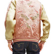 Load image into Gallery viewer, Japanesque Men's Japanese Souvenir Jacket Goldfish Embroidered Sukajan 3RSJ-049 Pink/Beige