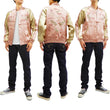 Load image into Gallery viewer, Japanesque Men's Japanese Souvenir Jacket Goldfish Embroidered Sukajan 3RSJ-049 Pink/Beige