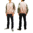 Load image into Gallery viewer, Japanesque Men's Japanese Souvenir Jacket Goldfish Embroidered Sukajan 3RSJ-049 Pink/Beige