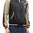 Load image into Gallery viewer, Japanesque Sukajan Men's Japanese Souvenir Jacket Cherry Blossom 3RSJ-301 Black/Beige