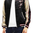 Load image into Gallery viewer, Japanesque Sukajan Men's Japanese Souvenir Jacket Cherry Blossom 3RSJ-301 Black/Beige