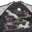 Load image into Gallery viewer, Japanesque Sukajan Men's Japanese Souvenir Jacket Crane 3RSJ-302 Black/Off