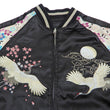 Load image into Gallery viewer, Japanesque Sukajan Men's Japanese Souvenir Jacket Crane 3RSJ-302 Black/Off