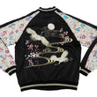 Load image into Gallery viewer, Japanesque Sukajan Men's Japanese Souvenir Jacket Crane 3RSJ-302 Black/Off