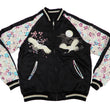 Load image into Gallery viewer, Japanesque Sukajan Men's Japanese Souvenir Jacket Crane 3RSJ-302 Black/Off