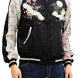 Load image into Gallery viewer, Japanesque Sukajan Men's Japanese Souvenir Jacket Crane 3RSJ-302 Black/Off