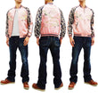 Load image into Gallery viewer, Japanesque Sukajan Men's Japanese Souvenir Jacket Crane 3RSJ-302 Pink/Black