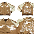 Load image into Gallery viewer, Japanesque Script Japanese Souvenir Jacket 3RSJ-503 White tiger Men's Sukajan Black/Brown