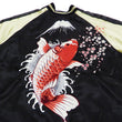 Load image into Gallery viewer, Japanesque Men's Japanese Souvenir Jacket Koi Fish and Fuujin Sukajan 3RSJ-504 Black