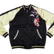 Load image into Gallery viewer, Japanesque Men's Japanese Souvenir Jacket Koi Fish and Fuujin Sukajan 3RSJ-504 Black