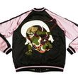 Load image into Gallery viewer, Japanesque Men's Japanese Souvenir Jacket Koi Fish and Fuujin Sukajan 3RSJ-504 Black