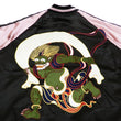 Load image into Gallery viewer, Japanesque Men's Japanese Souvenir Jacket Koi Fish and Fuujin Sukajan 3RSJ-504 Black