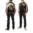 Load image into Gallery viewer, Japanesque Men's Japanese Souvenir Jacket Koi Fish and Fuujin Sukajan 3RSJ-504 Black