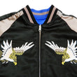 Load image into Gallery viewer, Japanesque Men's Japanese Souvenir Jacket Japan Map x Tiger Sukajan 3RSJ-552 Black/Purple