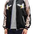 Load image into Gallery viewer, Japanesque Men's Japanese Souvenir Jacket Japan Map x Tiger Sukajan 3RSJ-552 Black/Purple