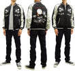 Load image into Gallery viewer, Japanesque Men's Japanese Souvenir Jacket Hawaii Reversible Sukajan 3RSJ-553 Black/Beige