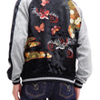 Load image into Gallery viewer, Japanesque Men's Japanese Souvenir Jacket Goldfish Embroidery Sukajan 3RSJ-701 Black/Gray