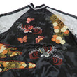 Load image into Gallery viewer, Japanesque Men's Japanese Souvenir Jacket Goldfish Embroidery Sukajan 3RSJ-701 Black/Gray