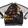 Load image into Gallery viewer, Japanesque Men's Japanese Souvenir Jacket Goldfish Embroidery Sukajan 3RSJ-701 Black/Gray