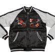 Load image into Gallery viewer, Japanesque Men's Japanese Souvenir Jacket Goldfish Embroidery Sukajan 3RSJ-701 Black/Gray