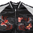 Load image into Gallery viewer, Japanesque Men's Japanese Souvenir Jacket Goldfish Embroidery Sukajan 3RSJ-701 Black/Gray