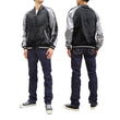 Load image into Gallery viewer, Japanesque Men's Japanese Souvenir Jacket Goldfish Embroidery Sukajan 3RSJ-701 Black/Gray