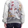 Load image into Gallery viewer, Japanesque Men's Japanese Souvenir Jacket Goldfish Embroidery Sukajan 3RSJ-701 Gray/Off