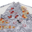 Load image into Gallery viewer, Japanesque Men's Japanese Souvenir Jacket Goldfish Embroidery Sukajan 3RSJ-701 Gray/Off