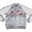 Load image into Gallery viewer, Japanesque Men's Japanese Souvenir Jacket Goldfish Embroidery Sukajan 3RSJ-701 Gray/Off