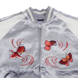 Load image into Gallery viewer, Japanesque Men's Japanese Souvenir Jacket Goldfish Embroidery Sukajan 3RSJ-701 Gray/Off