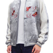 Load image into Gallery viewer, Japanesque Men's Japanese Souvenir Jacket Goldfish Embroidery Sukajan 3RSJ-701 Gray/Off