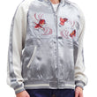 Load image into Gallery viewer, Japanesque Men's Japanese Souvenir Jacket Goldfish Embroidery Sukajan 3RSJ-701 Gray/Off