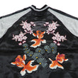 Load image into Gallery viewer, Japanesque Men's Japanese Souvenir Jacket Goldfish Embroidery Sukajan 3RSJ-702 Black/Gray