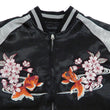 Load image into Gallery viewer, Japanesque Men's Japanese Souvenir Jacket Goldfish Embroidery Sukajan 3RSJ-702 Black/Gray