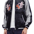Load image into Gallery viewer, Japanesque Men's Japanese Souvenir Jacket Goldfish Embroidery Sukajan 3RSJ-702 Black/Gray