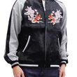 Load image into Gallery viewer, Japanesque Men's Japanese Souvenir Jacket Goldfish Embroidery Sukajan 3RSJ-702 Black/Gray
