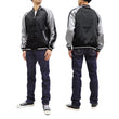 Load image into Gallery viewer, Japanesque Men's Japanese Souvenir Jacket Goldfish Embroidery Sukajan 3RSJ-702 Black/Gray