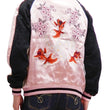 Load image into Gallery viewer, Japanesque Men's Japanese Souvenir Jacket Goldfish Embroidery Sukajan 3RSJ-702 Pink/Black