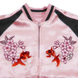Load image into Gallery viewer, Japanesque Men's Japanese Souvenir Jacket Goldfish Embroidery Sukajan 3RSJ-702 Pink/Black