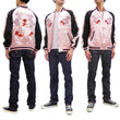 Load image into Gallery viewer, Japanesque Men's Japanese Souvenir Jacket Goldfish Embroidery Sukajan 3RSJ-702 Pink/Black