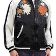 Load image into Gallery viewer, Japanesque Men's Japanese Souvenir Jacket Chrysanthemum Sukajan 3RSJ-703 Black/Off