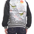 Load image into Gallery viewer, Japanesque Sukajan Men's Japanese Souvenir Jacket Japanese Bush Warbler 3RSJ-751 Gray/Black