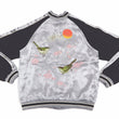 Load image into Gallery viewer, Japanesque Sukajan Men's Japanese Souvenir Jacket Japanese Bush Warbler 3RSJ-751 Gray/Black