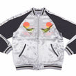 Load image into Gallery viewer, Japanesque Sukajan Men's Japanese Souvenir Jacket Japanese Bush Warbler 3RSJ-751 Gray/Black