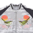 Load image into Gallery viewer, Japanesque Sukajan Men's Japanese Souvenir Jacket Japanese Bush Warbler 3RSJ-751 Gray/Black