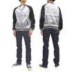 Load image into Gallery viewer, Japanesque Sukajan Men's Japanese Souvenir Jacket Japanese Bush Warbler 3RSJ-751 Gray/Black