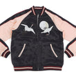 Load image into Gallery viewer, Japanesque Sukajan Jacket Men's Japanese Souvenir Jacket Japanese Crane 3RSJ-752 Black/Pink